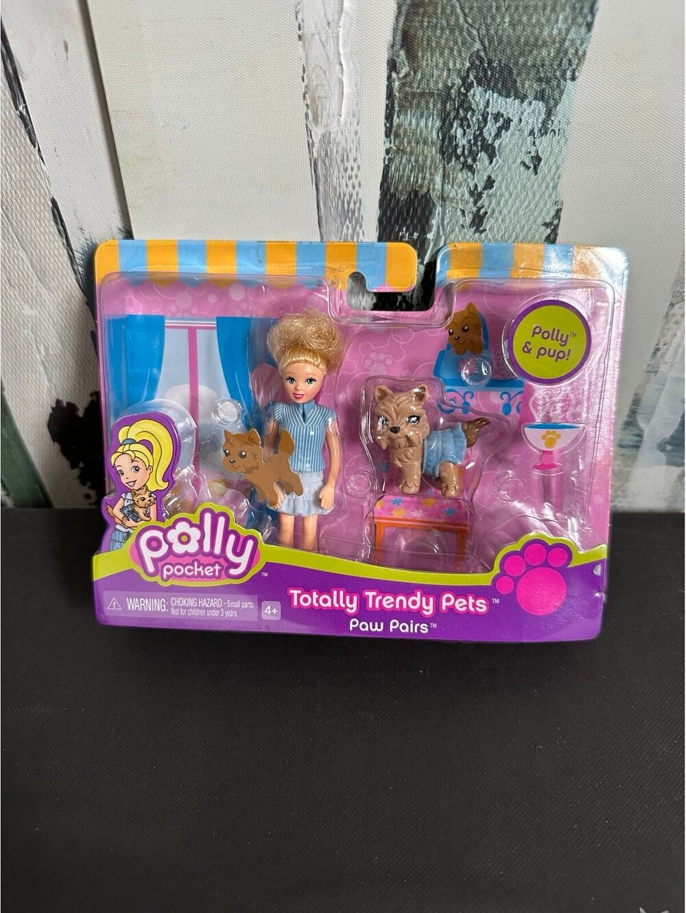 Polly Pocket Totally Trendy Pets Polly and Pup! 2006 vintage-sealed in box!